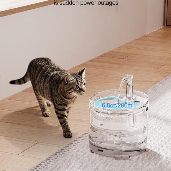 NEW-NPET Cat Water Fountain WF050TP 1.5L Automatic Pet Drinking Fountain - Picture 3 of 7